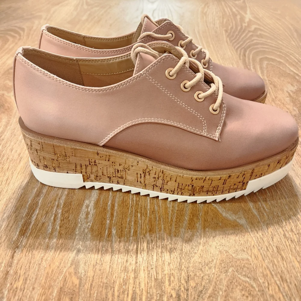 ALDO Weralia Platform Lace Shoes‎ Tan Women's Size 7.5